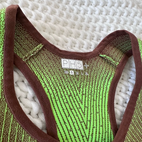 PH5 Green and Brown Ribbed Racerback Set - Picture 2 of 6